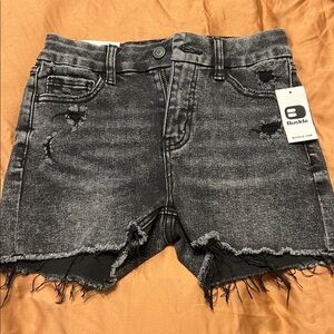 NWT Flying Monkey Black Frayed Denim Shorts